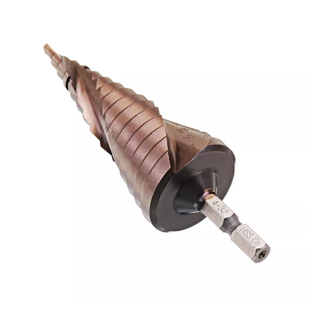 4-32mm M35 Cobalt Drill Bit 1/4 Inch Hex Shank Hss-Co Step Drill Bit Stainless Steel Triangle Hexagonal Straight Slot Spiral