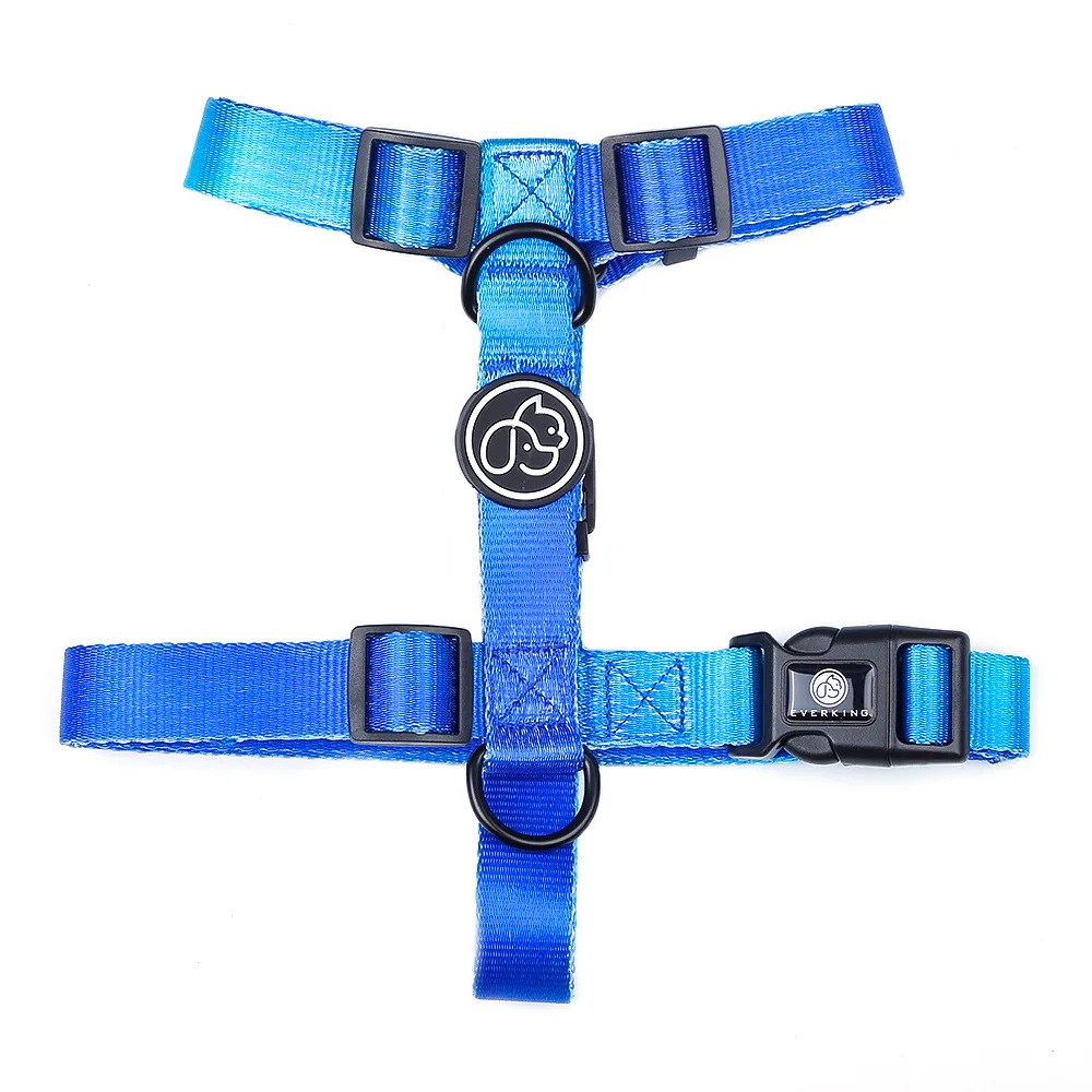 Gradient color Dog Collar and Leash Set dog luxury desgin harness for small medium and large dog harness and leash personalizedGradient color Dog Collar and Leash Set Adjustable dog vest harness no pull for small medium and large dog harness and leash dog chain collar Dog Collars