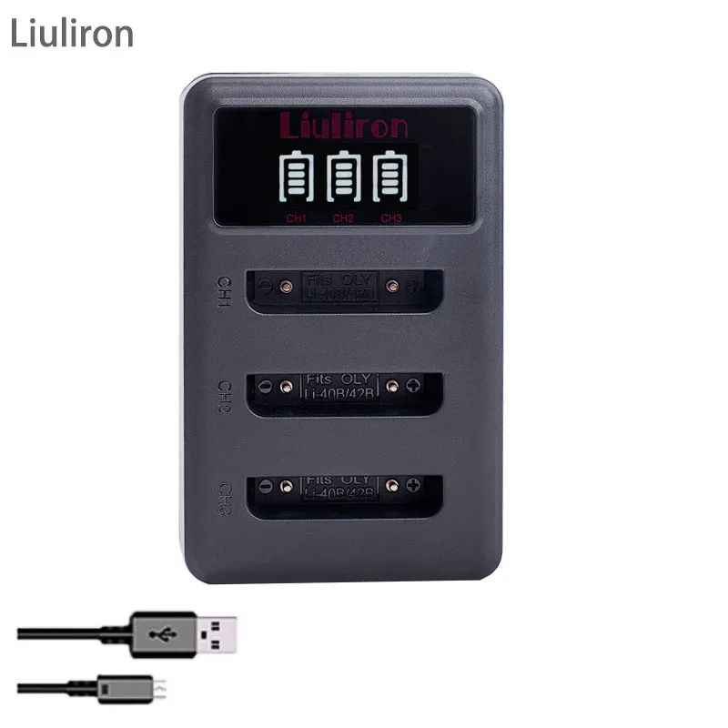 5x Li-40B LI-42B LI ion аккумулятор 40B 42B LI40B Батарейки+ ЖК-дисплей USB Зарядное устройство для ЖК-дисплея с подсветкой FUJIFILM NP-45 NP 45 NP45 NP 45A 45B 45S для Nikon EN-EL10 - Цвет: charger only