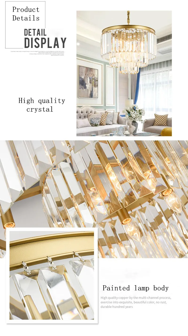 modern chandeliers Modern minimalist crystal chandeliers American style living room bedroom dining room chandelier creative personality lighting foyer chandelier