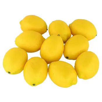 

Fake Fruit Home House Kitchen Party Decoration Artificial Lifelike Simulation Yellow Lemon 10pcs Set