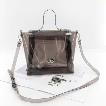 

Japanese and Korean Fashion Jelly Bag Transparent Bag PVC Handbag Shoulder Diagonal Bag Purses and Handbags Women Bag