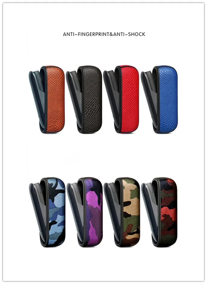 

Fashion Black Color Leather Case for IQOS for IQOS 3.0 Electronic Cigarette for IQOS Full Protective Camouflage Case