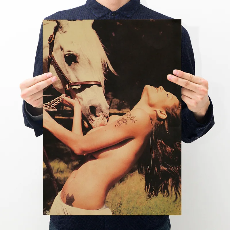 

Movie star Julie poster room decoration vintage kraft paper bar cafe decoration painting art wall sticker