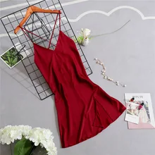 M-XXL женская ночная рубашка с v-образным вырезом, пижама без рукавов, летняя женская домашняя одежда, ночная рубашка, сексуальное банное платье, ночная рубашка