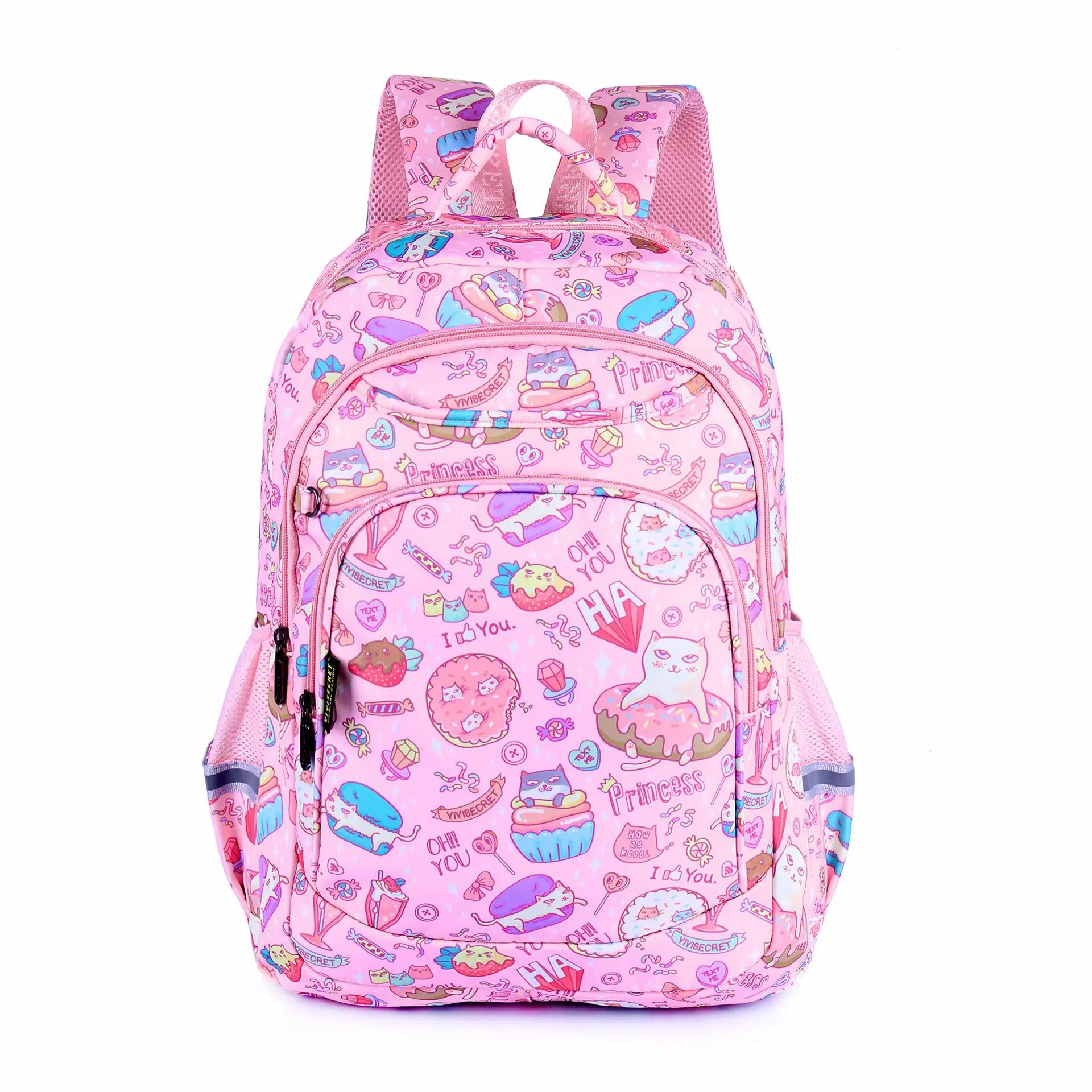 

Upgraded Schoolbag for Elementary School Students 2-3-6 Grade Spine-Burden Relieving Backpack Lightweight Printed Large Capacity