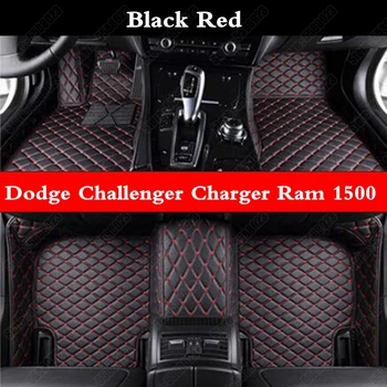 

Custom Car Floor Mat for Dodge Challenger Charger Ram 1500 Journey Avenger Caliber Leather All Weather Foot Mats Carpet Pad Rugs