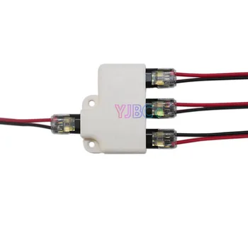 

Splitting connector Y type 1 to 2/3/4 for D2 2pin Wire Pluggable Spring Lock 20-24AWG Cable Quick Splice Crimp Terminal Blocks