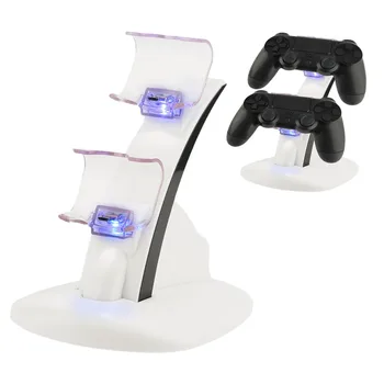 

LED Micro Dual Controller Holder Charger 2 LED Micro USB Handle Fast Charging Dock Station Stand Charger for PS4 Controller