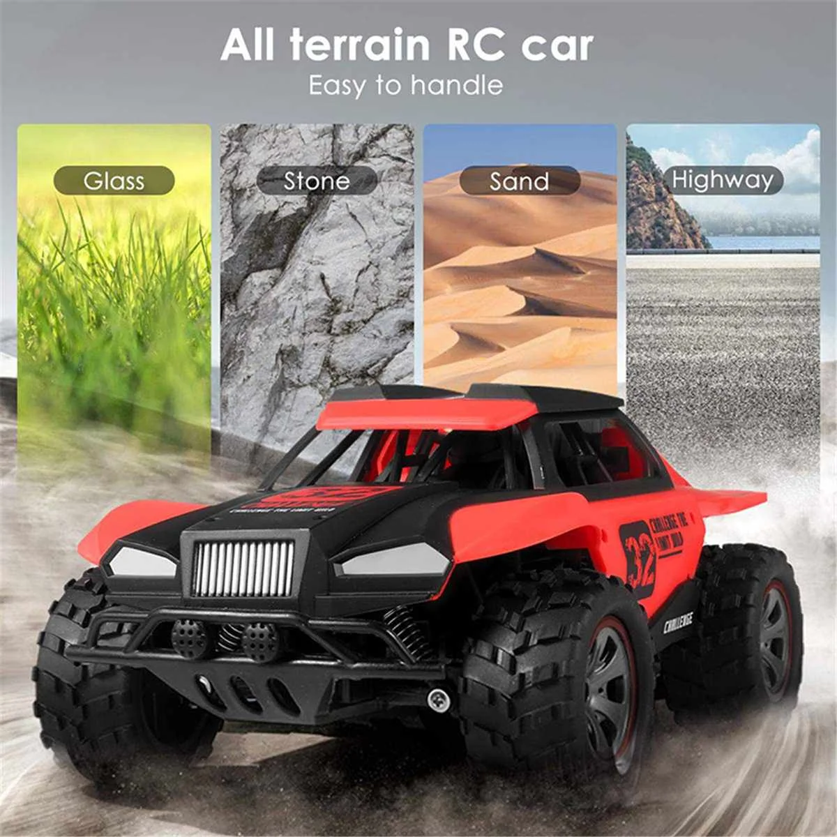 1/18 1:18 60 км/ч бесступенчатая скорость RC пульт дистанционного управления внедорожников 2,4 ГГц сканеры Электрический монстр грузовик