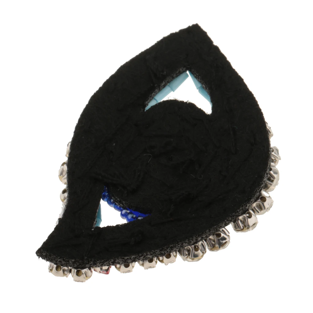 2 Pieces Beaded Eyes Rhinestone Applique Patch DIY Sewing Embellishment