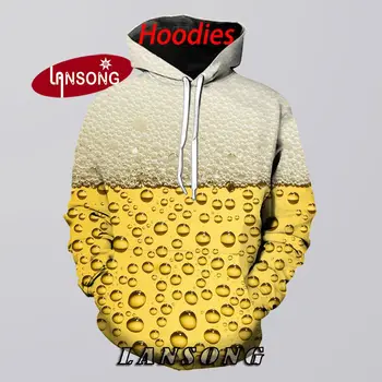 

bubbles beer hoodie men 3d print sweatshirt/pants harajuku hoody funny pullover trousers casual shorts streetwear hip hop coat