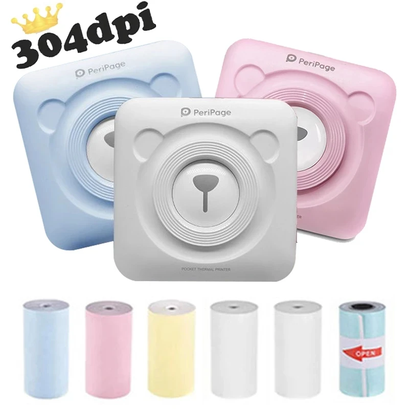 PeriPage 304 DPI Мини Портативный Bluetooth фотопринтер Карманный термопечать USB
