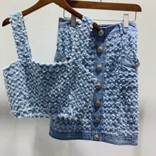 Шикарная Женская рваная джинсовая юбка летние женские юбки A739