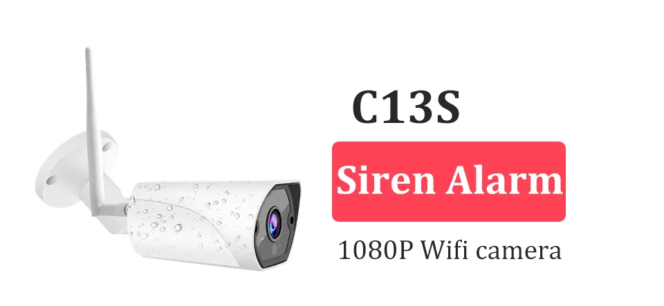Vstarcam 1080P 2-мегапиксельная Наружная цилиндрическая ip-камера, Wifi камера наблюдения, камера безопасности, сирена, сигнализация, IP66 Водонепроницаемая ИК камера видеонаблюдения