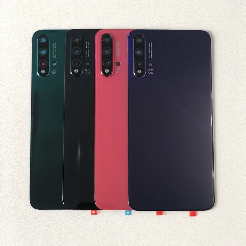 

Original Axisinternational For 6.39" Huawei Nova 5 Nova 5 pro 3D Glass Back Battery Cover Housing Adhesive+Camera Frame Lens