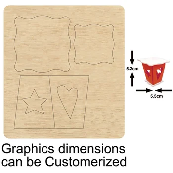 

DIY Wooden Cutting Dies 129*117*10mm Making Light box Leather Mold Steel Punch Cut Mold Crafts Scrapbook Wood Dies