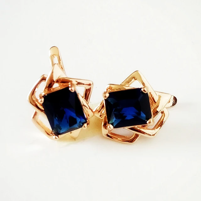 Buy online Gold And Navy Blue Brass Studs Earring from Imitation Jewellery  for Women by Asset Jewels for ₹759 at 14% off | 2024 Limeroad.com