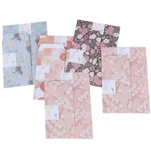 

45pcs/5 Sets A5 Flower Printing Envelope Letter Paper Note Paper Writing Paper Stationery Supplies (Random Style)