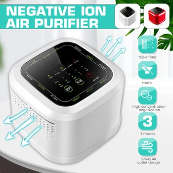 

Portable Air Purifier PM2.5 Sterilizer Negative Ion Generator Home Oxygen Anion Air Purifier Ozone Generator Carbon HEPA Filter