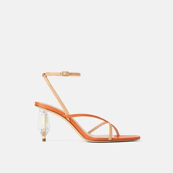 

Beige Heeled Sandals Female Shoe Shoes Closed Toe High Heels Slip-on Loafers Summer Women's Black Ladies For Comfort Block