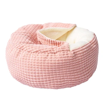 

Super Soft Pet Dog Cat Cave Bed House Deep Sleep Winter Round Sleeping Kennel 91AD