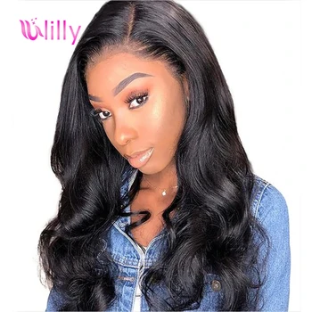 

Mongolian Body Wave Wig Transparent 360 Lace Frontal Human Hair Wigs Pre Plucked Remy Human Hair Wigs For Black Women
