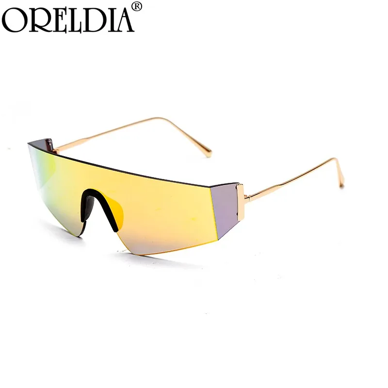 Fashion Punk Rimless Sunglasses Women One Piece Sun Glasses Sunshade