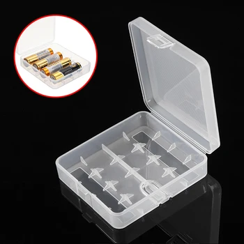 

Portable Transparent White Battery Case Holder Hard Plastic Battery Case Holder Storage Box 4 x 18650 8 x 18350 Batteries Mayitr