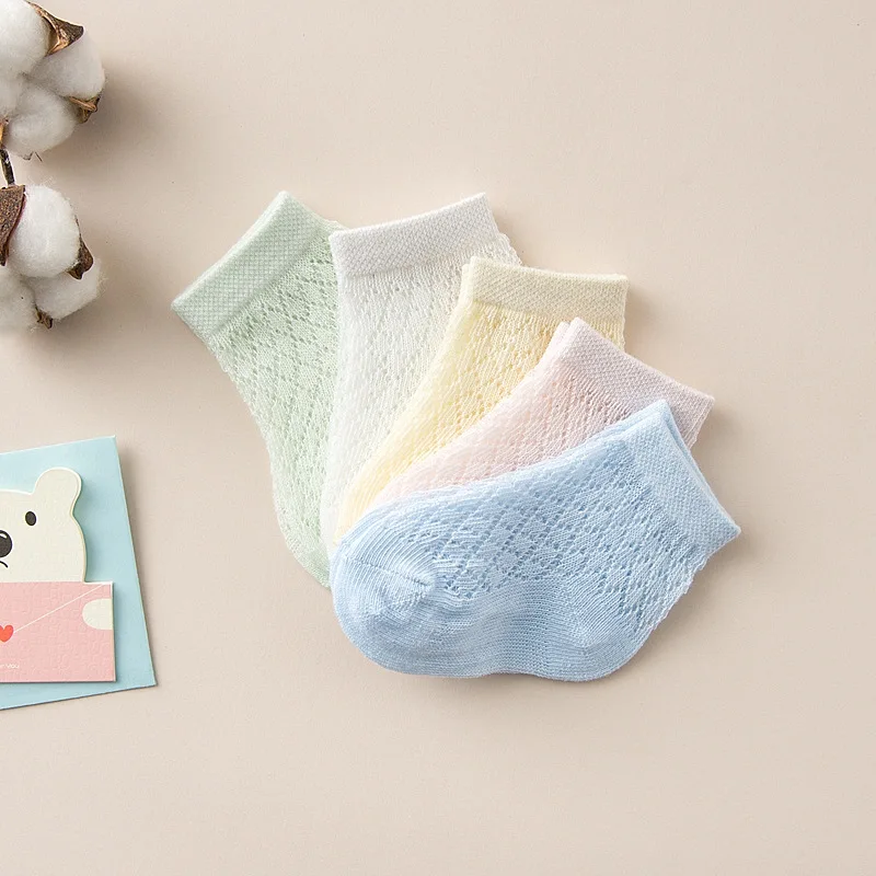 

Cotton Socks Summer Mesh Collocation Infant CHILDREN'S Socks Anti-mosquito Sweat Absorbing Mesh Socks Baby Socks