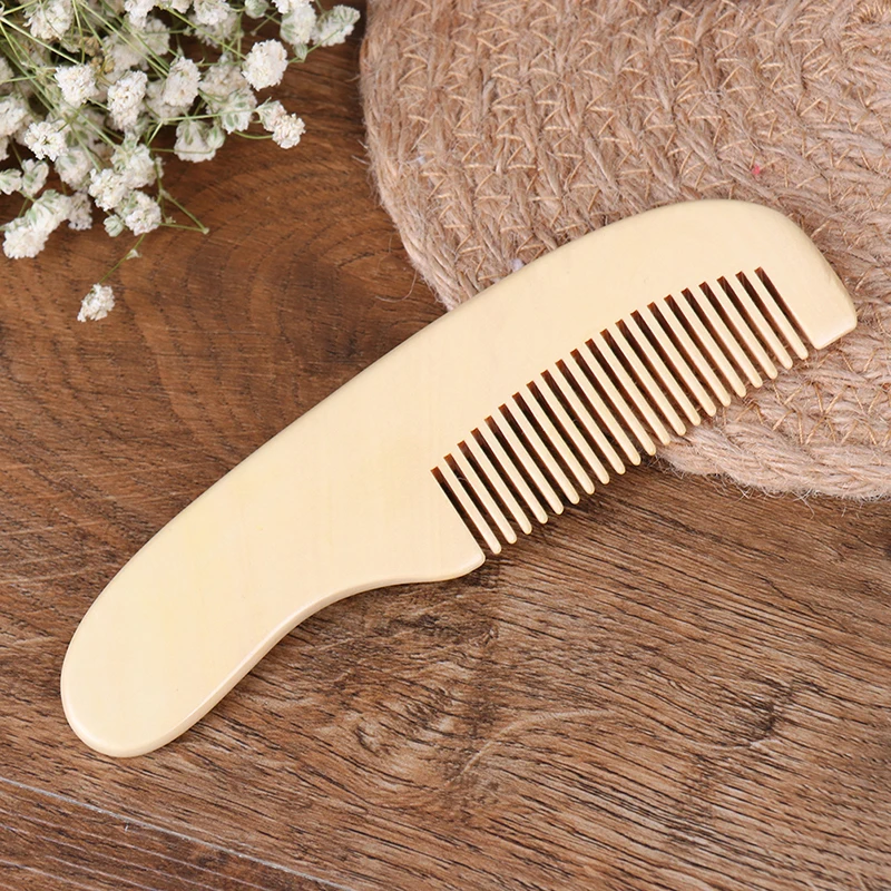 1pcs Wood Hair Brush Massage Comb Wooden Head Massage Comb Natural Close Teeth Anti-static Hair Care Tools
