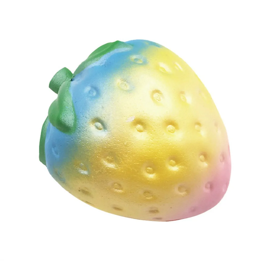 Мягкая антистрессовая игрушка Squishies медленный рост Jumbo Ароматизированная Радуга клубника смешная игрушка для детей подарок игрушки L1219