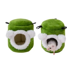 

The new cyan hamster cotton nest is soft and warm in autumn and winter, the square pet nest can be hanging hammock