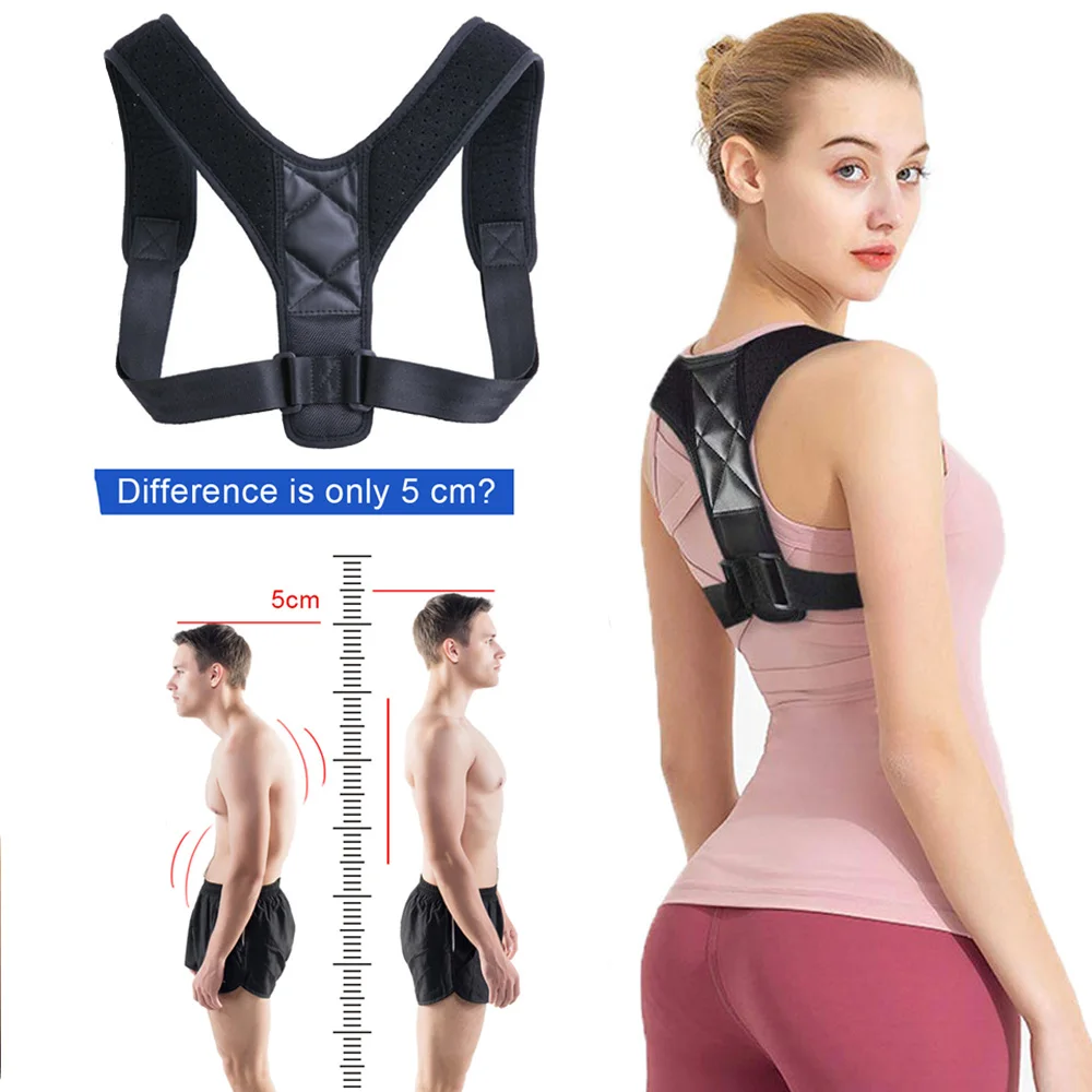 

S/M/L Upper Back Posture Corrector Support Brace Belt Adjustable Lumbar Spine Straight Clavicle Shoulder for Children Man Woman