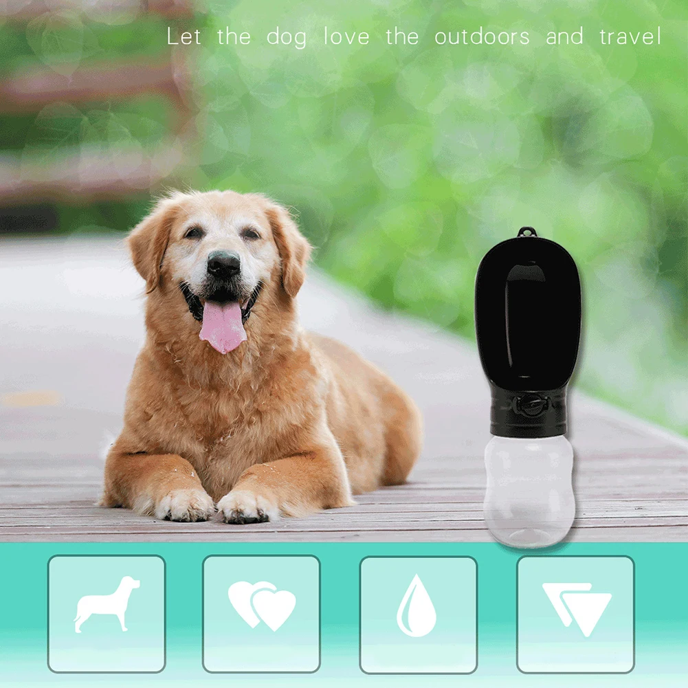 Portable Dog Drinking Bottle Kettle Teddy Accompanying Water Cup Hanging Drinking Water Bottle Outdoor Dog Water Feeder Bowl