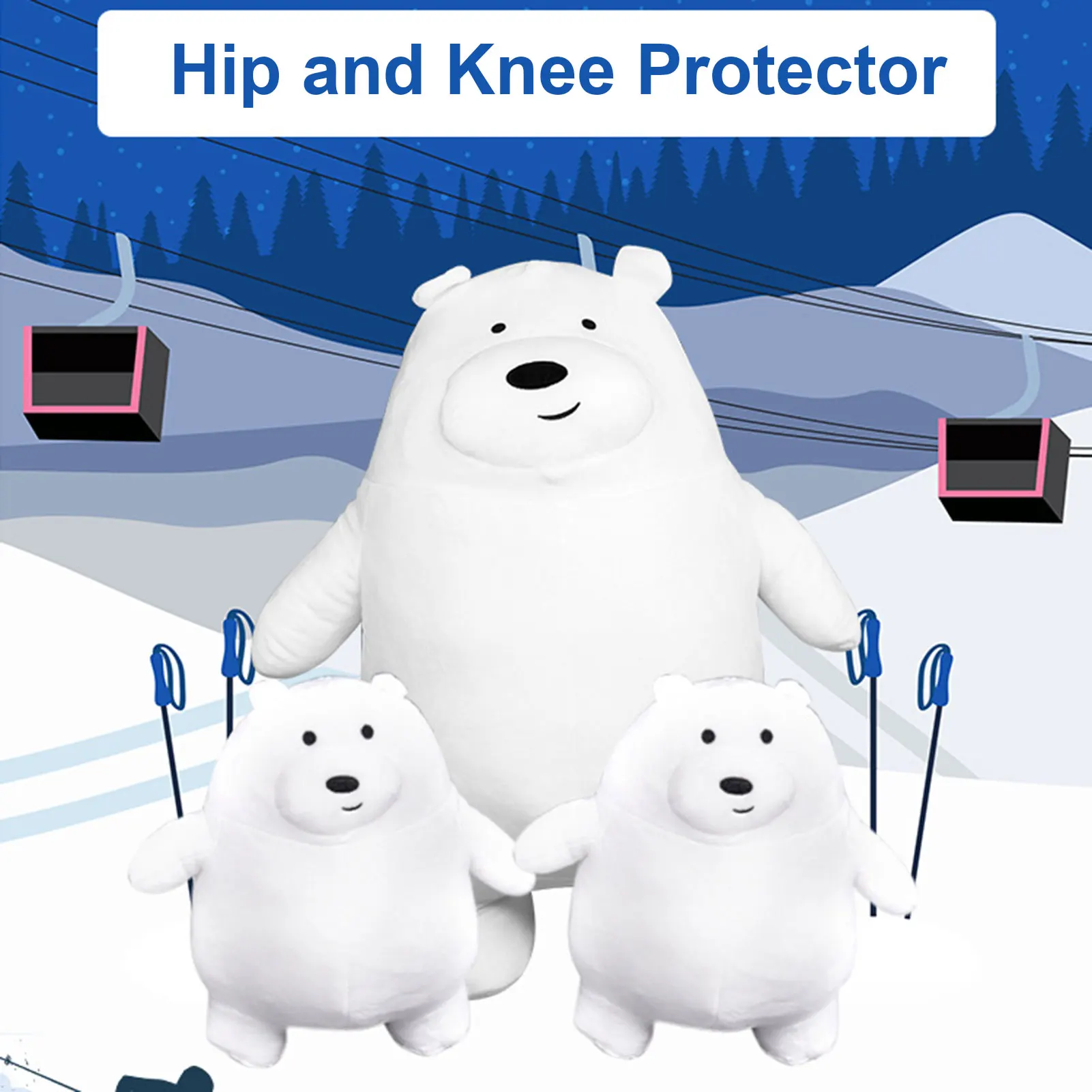 

Adult Kids Outdoor Sports Skiing Skating Snowboarding Hip Protective Snowboard Protection Ski Gear Children Knee & Hip Pads Fun
