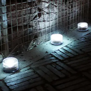 

4pcs LED Solar Buried Lamp Waterproof IP67 Outdoor Landscape Decking Floor Light Translucent with Wide Illumination Area