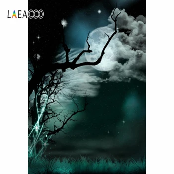 

Laeacco Fairy Forest Photography Background Moon Vinyl Seamless Baby Birthday Photographic Photophone Backdrop For Photo Studio