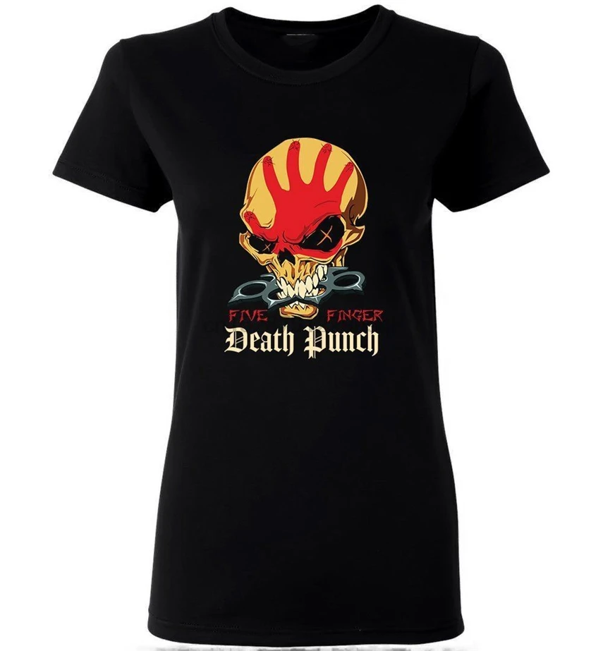 Five Finger Death Punch футболка тяжелый металл рок группа Tee 4 женская Бесплатная доставка