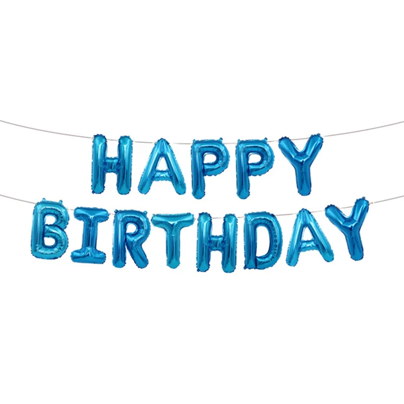 13 шт./компл. фольгированные буквы «С Днем Рождения» воздушные шары Baby Shower поставки 16 дюймов на день рождения праздничные украшения из шаров для воздушных шаров