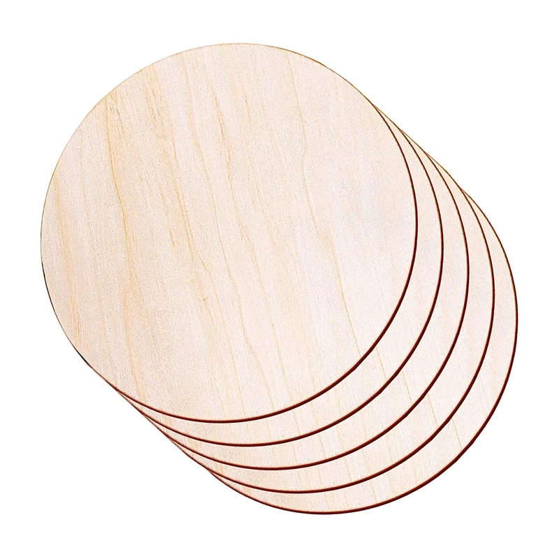 12 Pack 4 Inch Unfinished Wood Circles Christmas Ornaments 