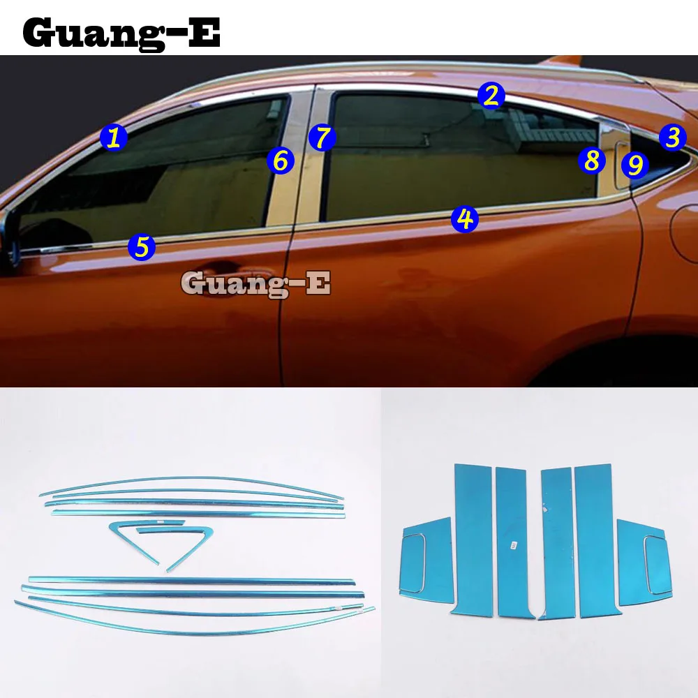 Корпус автомобиля из нержавеющей стали Стекло окно декоративная подушка средняя полоса отделка рамка накладки на фары части для Honda hr-v HR-V Vezel