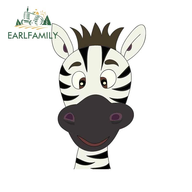 Earlfamily 13cm X 8 4cm Zebra Cartoon Face Funny Animal Cross Eyed Sticker Decal Graphic Vinyl Label Car Stickers Graphics Car Stickers Aliexpress