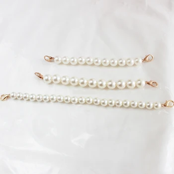 

Faux Pearl Bags Belts DIY Beaded Women Handbag Strap Chain Bag Strap Pretty Lady Shoulder Bag Belts Accessories Replacement New