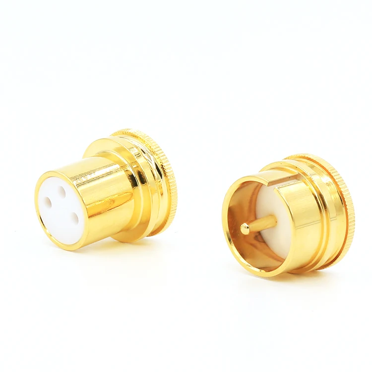 Viborg RC101G Pure Copper Female Rca Plug for Audio Cable Connector