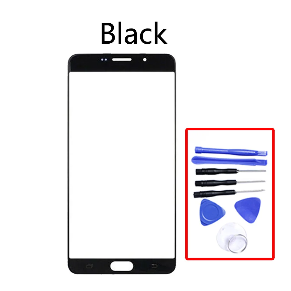 Black-With tool 6," для samsung Galaxy A9 Pro SM-A9100 A910F/DS A910F A910 A9100 переднее внешнее стекло замена сенсорного экрана объектива - Цвет: Black-With tool