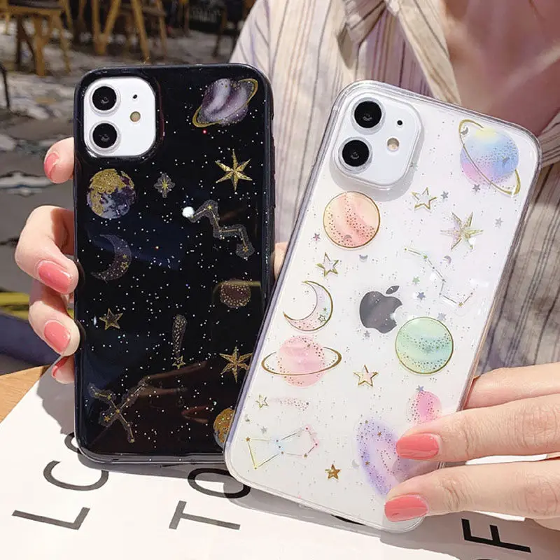 Модные блестящие чехлы для iphone 11 X XR XS Max 6 6S 7 8 Plus Мягкая силиконовая задняя крышка