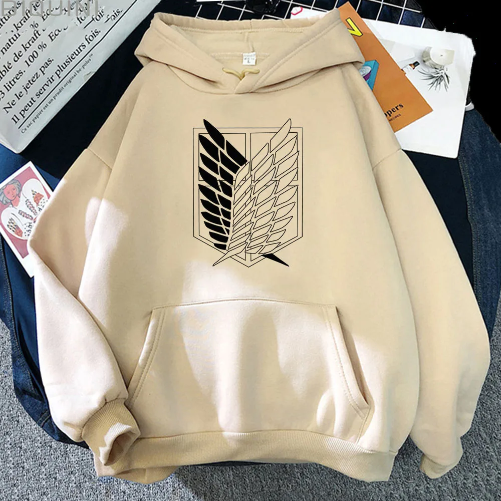 Attack on-sudaderas con capucha de Titán para hombre y mujer, ropa informal holgada con estampado Shingeki No Kyojin de Anime, ropa de calle Coreana de Link