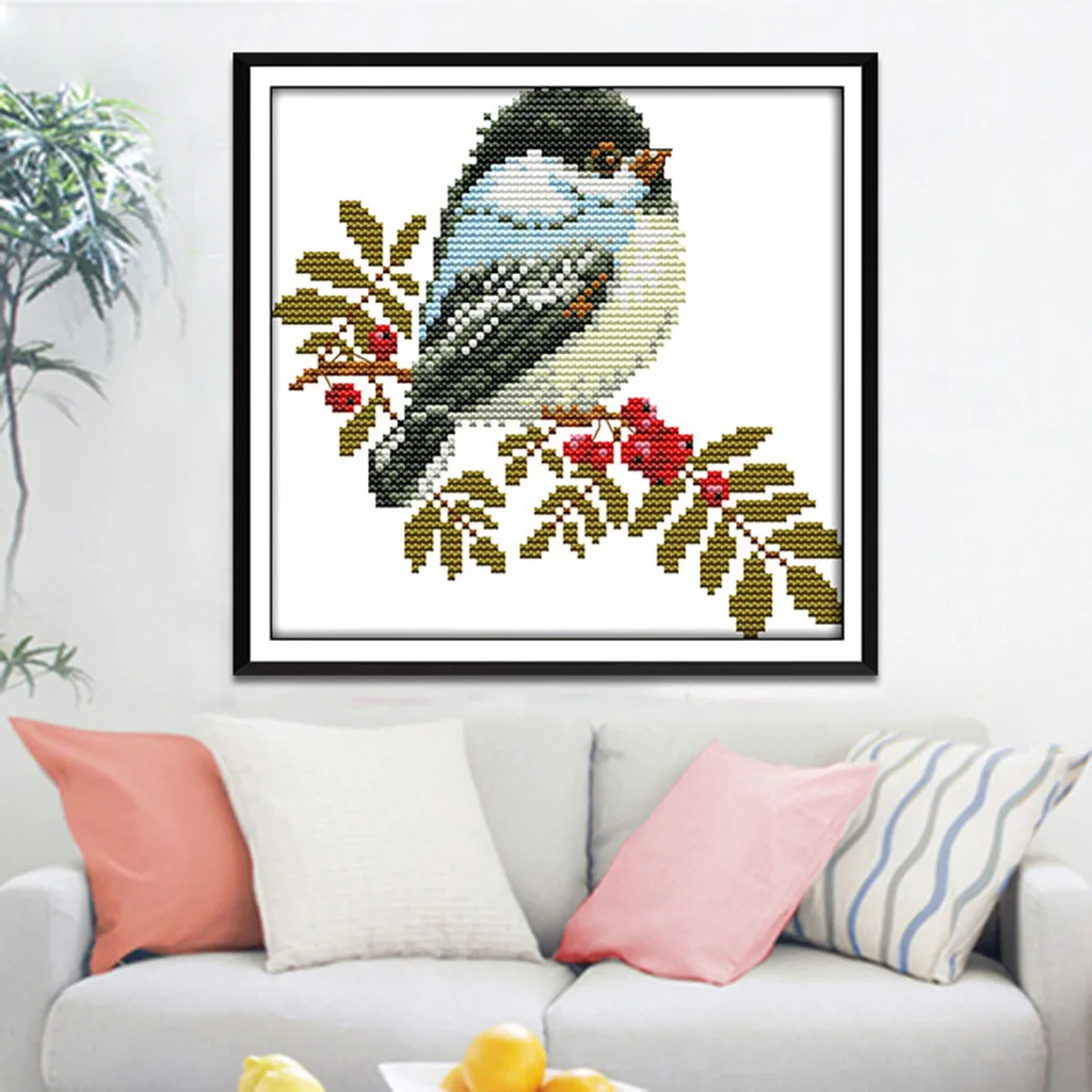 Stamped Cross Stitch Starter Kits Beginners Cross-Stitching Embroidery Kit Accurate Dimensions Needlecrafts Needlepoint 