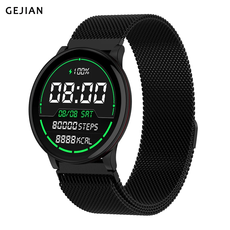 GEJIAN Smart Watch Heart Rate Monitor Blood Pressure Measurement Oximetry Exercise Heart Rate Curve Smart Wristband Sport watch